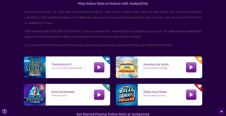 Jackpot City Casino Desktop Preview