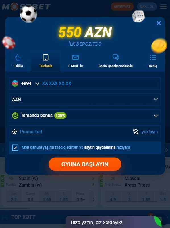 Mostbet AZ-ə giriş üsulları