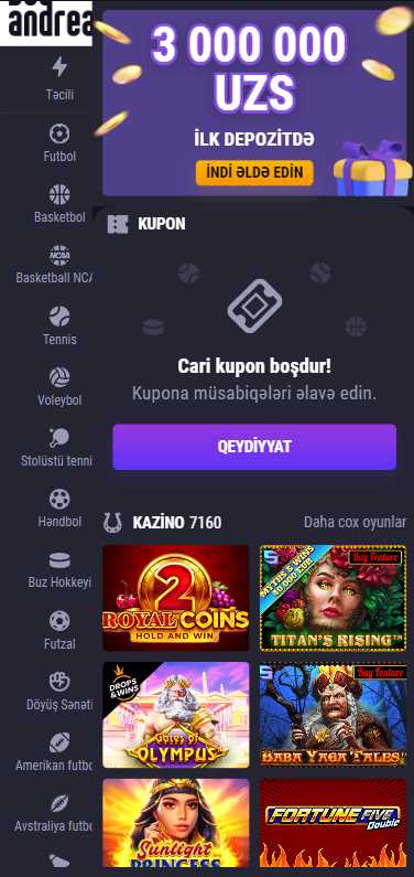 Rəsmi Betandreas Azərbaycan İnternet saytına xoş gəlmisiniz – 2021 ən yaxşı online bahis platforması